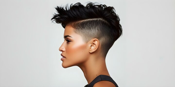 Edgy undercut hairstyle with shaved sides and longer top for a bold look. Concept Edgy Undercut, Shaved Sides, Bold Look