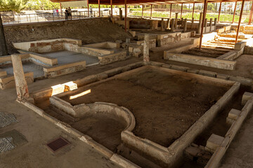 Ancient Roman mosaic from a villa in Merida, Spain