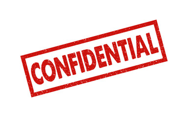 Confidential red ink rubber stamp sign symbol grunge effect vector illustration design confidential case investigation tampon classified private secret information