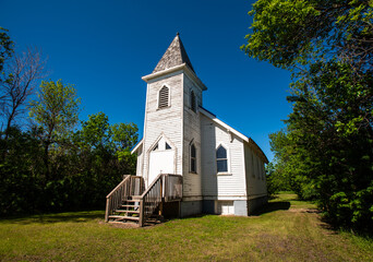 Old country church in rural Saskatchewan