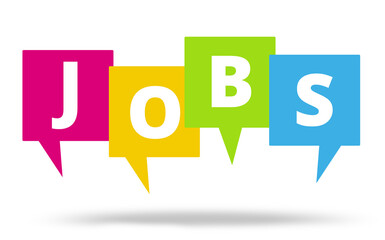 communication speed bubbles, jobs, isolated