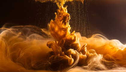 Spray of smoke, watercolor