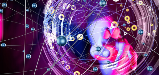 conference Digital Network and data concept 3d