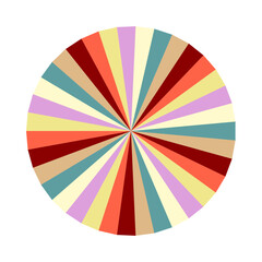 Obraz premium An abstract retro boho sunburst stripe pattern design element.