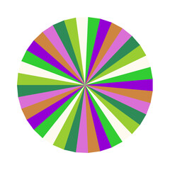 Obraz premium An abstract retro boho sunburst stripe pattern design element.