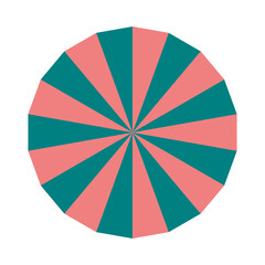 Obraz premium An abstract retro boho sunburst stripe pattern design element.