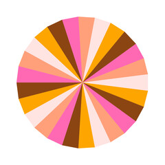 Obraz premium An abstract retro boho sunburst stripe pattern design element.