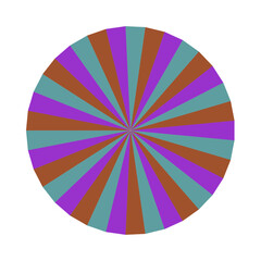 Obraz premium An abstract retro boho sunburst stripe pattern design element.