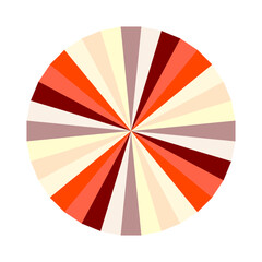 An abstract retro boho sunburst stripe pattern design element.