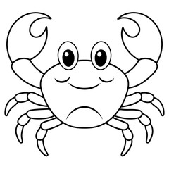 crab cartoon isolated on white