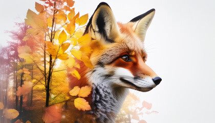 Naklejka premium red fox vulpes