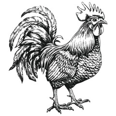 Chicken vector on a white background