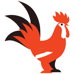 Chicken vector on a white background