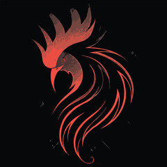 Chicken vector on a white background