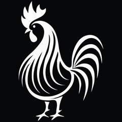 Chicken vector on a white background