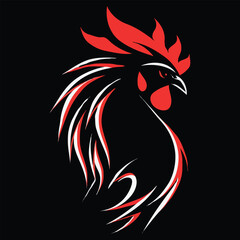 Chicken vector on a white background