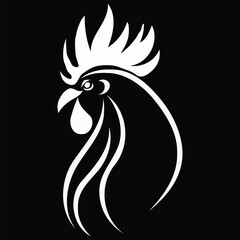 Chicken vector on a white background