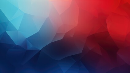 Obraz premium Abstract blue and red polygonal background. Low poly design. Vector illustration.