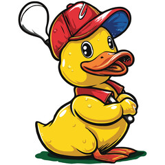 Duck vector on a white background