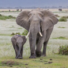 Obraz premium Family of Elephant