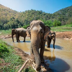 Naklejka premium Elephant
