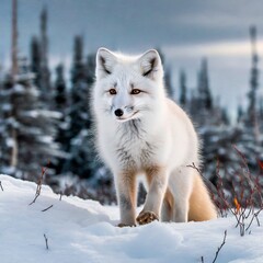Naklejka premium White Fox