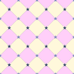RockStar seamless pattern. geometric pastel pattern. Star with  square shape. Background  with line dot.