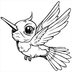 bird vector on a white background