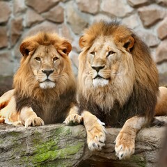 Obraz premium Pair of Lion