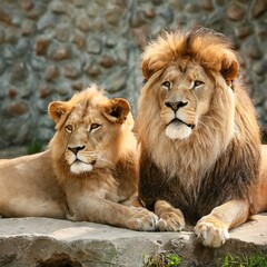 Obraz premium Pair of Lion