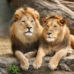 Obraz premium Pair of Lion