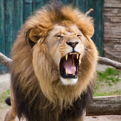 Naklejka premium Lion