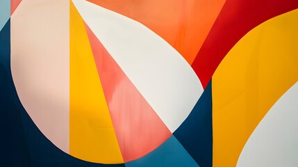 Obraz premium Minimalist Abstraction: Minimalist abstraction strips down the composition to its essential elements, often using a limited color palette and simple shapes. The focus is on form, color, and the intera