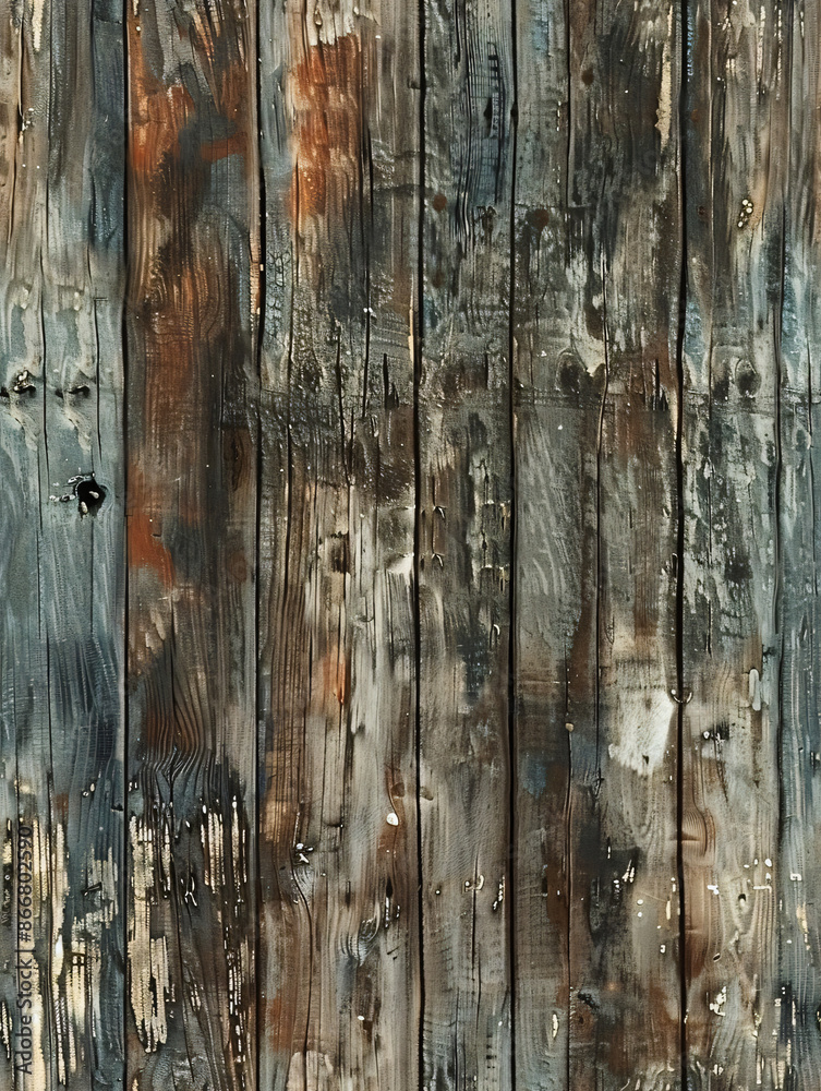 Poster Old weathered wooden planks are creating a rustic backdrop