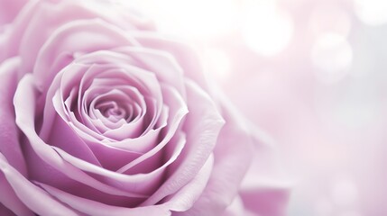 Fototapeta premium Macro Closeup Lavender Rose Bokeh Background