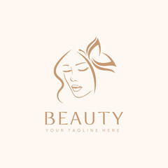 Logo beauty cosmetic for cosmetic products, beauty salon, spa, beauty center, hair salons, etc.