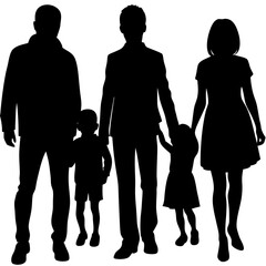 Family People, Child icon silhouette vector art illustration