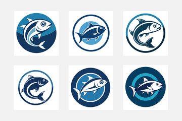 Fishline art vector illustration icons