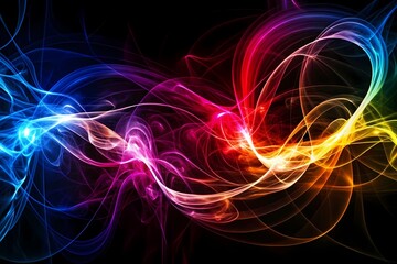 Obraz premium Colorful Smoke Waves Wallpaper for Creative and Energetic Backgrounds
