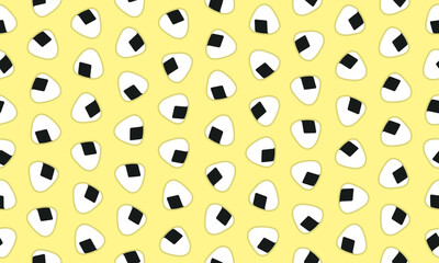 おにぎりのシームレスパターン背景