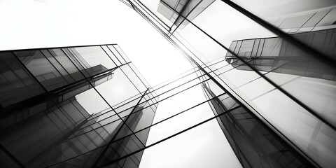 Elegant black and white geometric background with clean lines and modern flair. Concept Geometric Patterns, Black and White, Modern Design, Clean Lines, Elegant Background