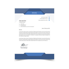 Professional business letterhead design for corporate company. letterhead design. Letter head stationery layout design.