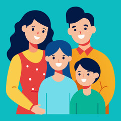  family enjoying good time silhouette vector art illustration