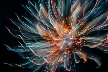 Fireworks exploding in the night sky