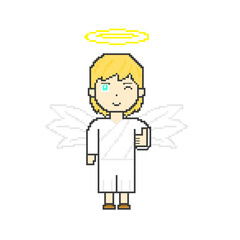 Male angel with pixel art GOOD