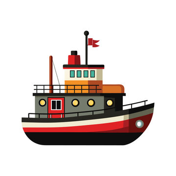 recommend clip art: tugboat silhouette vector illustration