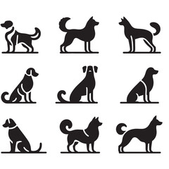 English Bulldog lap dog breed face head isolated pet animal smiling smile happy art artwork illustration design set