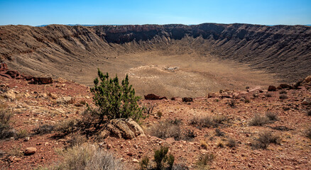 Wide View of Meteor Crater Natural Landmark, Near Flagstaff, Arizona © Stephen