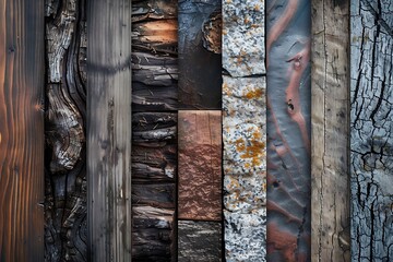 A collection of background textures for web design, featuring natural elements like wood and stone