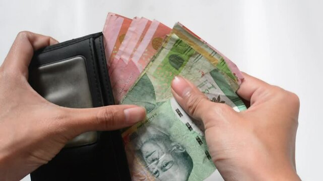 The concept of rupiah currency, gold bars 200 g and financial concepts